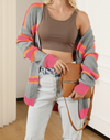 Pop of Pink Stripe Cardigan | S-2X-Cardigans-Krush Kandy, Women's Online Fashion Boutique Located in Phoenix, Arizona (Scottsdale Area)