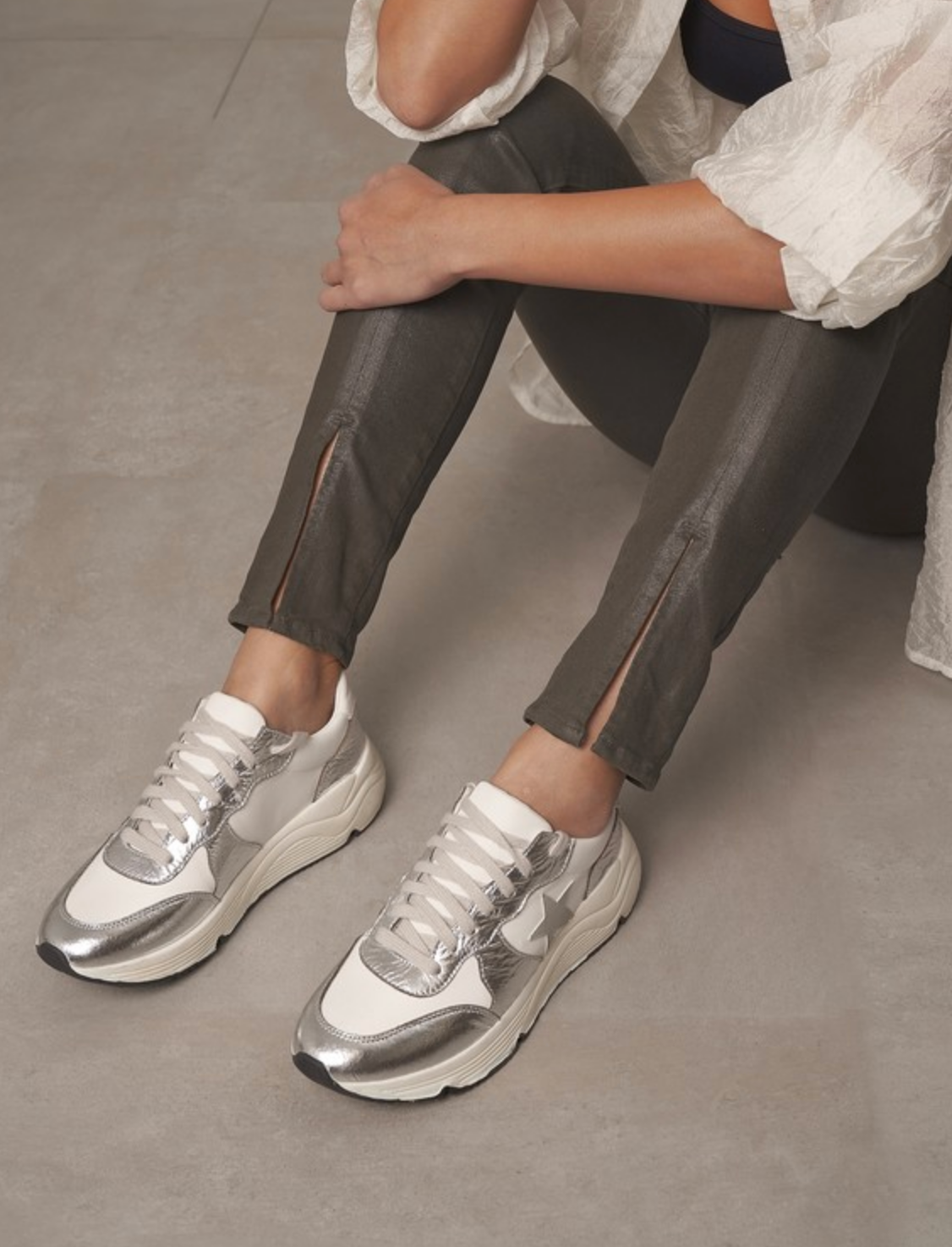 The Cosmo Metallic Star Sneakers