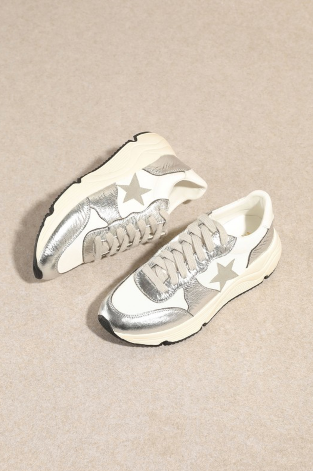 The Cosmo Metallic Star Sneakers-Sneakers-Krush Kandy, Women's Online Fashion Boutique Located in Phoenix, Arizona (Scottsdale Area)