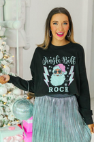 Jingle Bell Rock Graphic Sweatshirt-Sweaters-Krush Kandy, Women's Online Fashion Boutique Located in Phoenix, Arizona (Scottsdale Area)