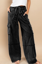 Mineral Washed French Terry Cargo Pants-Bottoms-Krush Kandy, Women's Online Fashion Boutique Located in Phoenix, Arizona (Scottsdale Area)