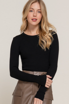 Luxe Ribbed Crew Sweater-Tops-Krush Kandy, Women's Online Fashion Boutique Located in Phoenix, Arizona (Scottsdale Area)