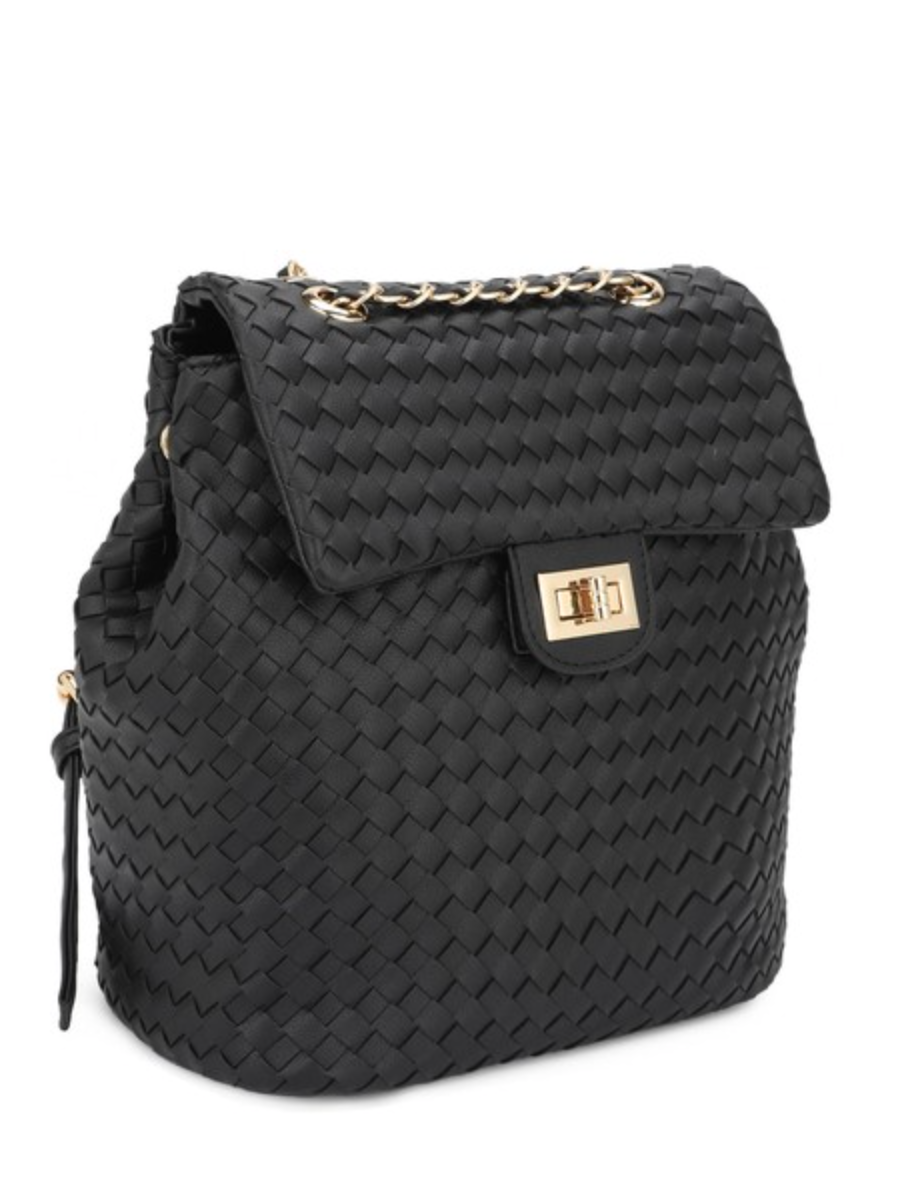 Sienna Woven Vegan Leather Backpack-Purses & Bags-Krush Kandy, Women's Online Fashion Boutique Located in Phoenix, Arizona (Scottsdale Area)