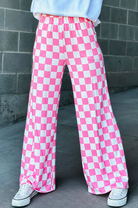 Pep Talk Checker Knit Pants-Bottoms-Krush Kandy, Women's Online Fashion Boutique Located in Phoenix, Arizona (Scottsdale Area)