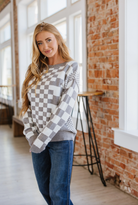 Check Me Out Checked Sweater-Sweaters-Krush Kandy, Women's Online Fashion Boutique Located in Phoenix, Arizona (Scottsdale Area)