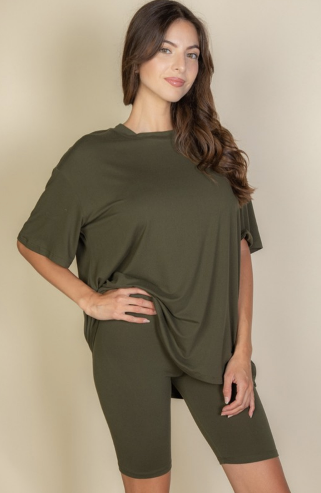 Loose Fit Oversized Bike Short Set| S-2X-2 Piece Outfit Sets-Krush Kandy, Women's Online Fashion Boutique Located in Phoenix, Arizona (Scottsdale Area)