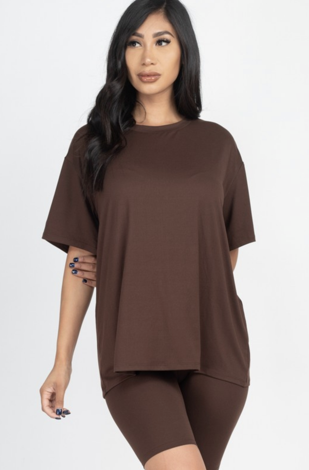 Loose Fit Oversized Bike Short Set| S-2X-2 Piece Outfit Sets-Krush Kandy, Women's Online Fashion Boutique Located in Phoenix, Arizona (Scottsdale Area)