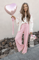 Wide Leg Stripe Tie Pants-Pants-Krush Kandy, Women's Online Fashion Boutique Located in Phoenix, Arizona (Scottsdale Area)