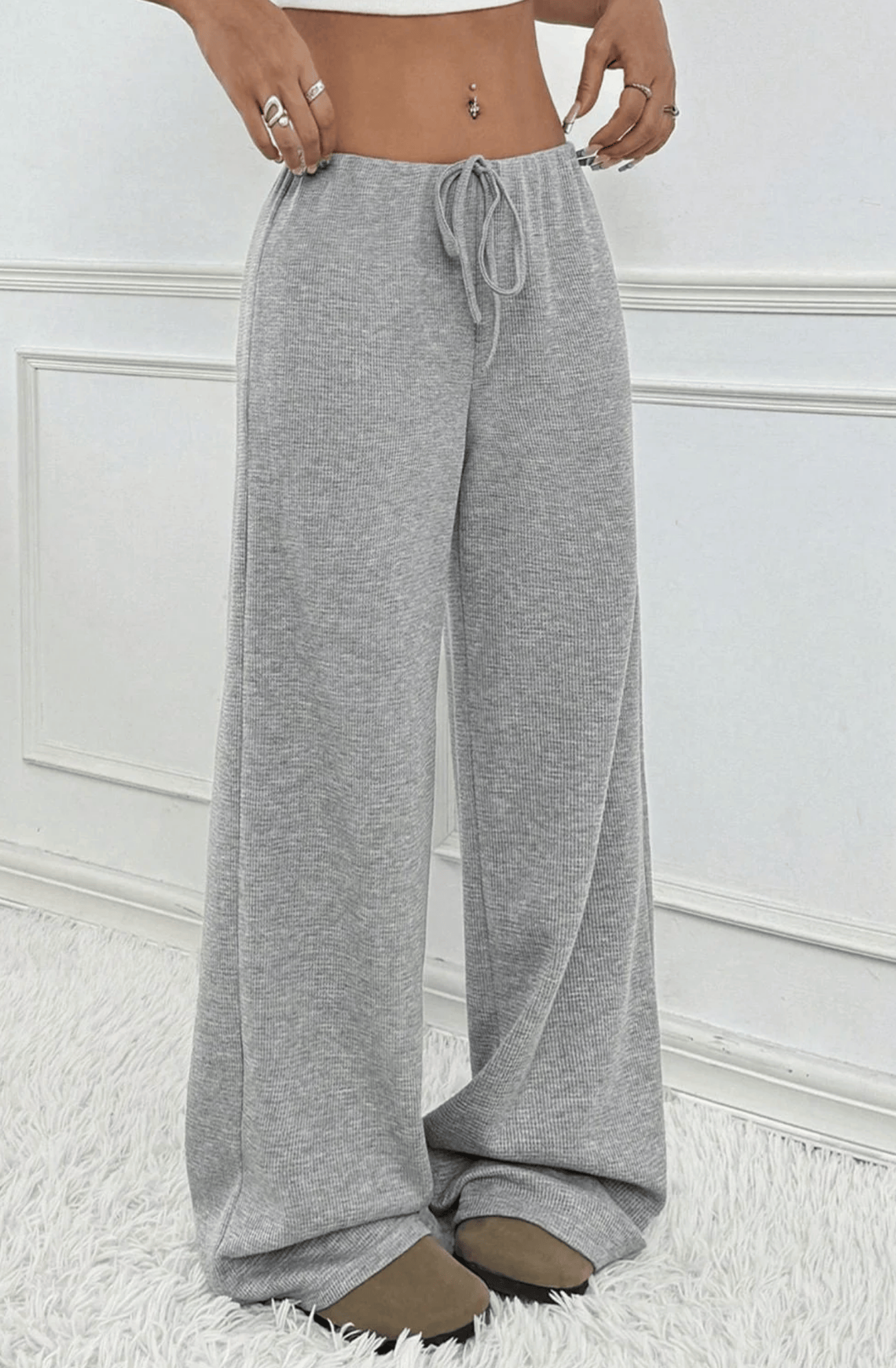 Wide Leg Stripe Tie Pants-Pants-Krush Kandy, Women's Online Fashion Boutique Located in Phoenix, Arizona (Scottsdale Area)