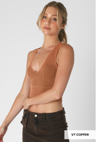 NikiBiki Vintage Plunge V-Neck Top-Tanks-Krush Kandy, Women's Online Fashion Boutique Located in Phoenix, Arizona (Scottsdale Area)