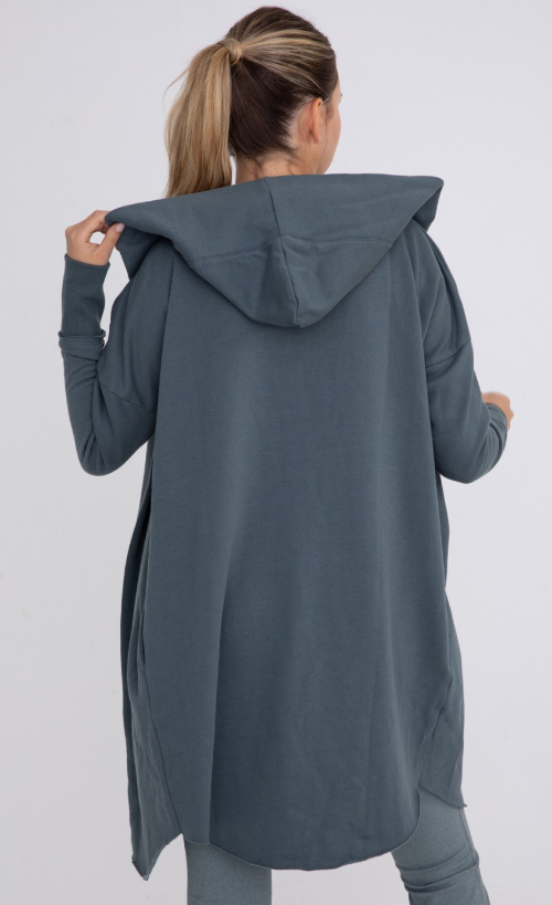 MONO B Open Front Longline Hoodie Cardigan-Cardigans-Krush Kandy, Women's Online Fashion Boutique Located in Phoenix, Arizona (Scottsdale Area)