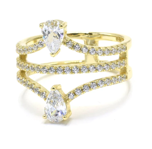 CZ Crystal Tears of Fate Ring | Gold or Silver-Krush Kandy, Women's Online Fashion Boutique Located in Phoenix, Arizona (Scottsdale Area)