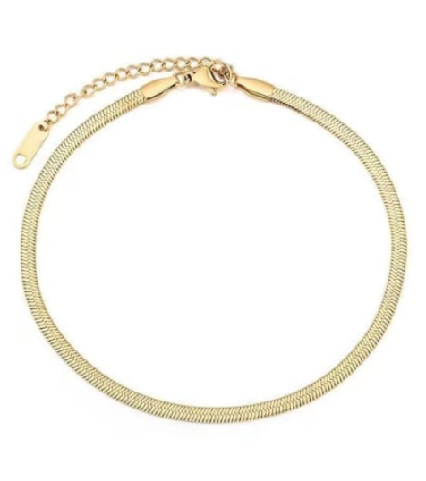 Sterling Snake Chain Anklet-Anklets-Krush Kandy, Women's Online Fashion Boutique Located in Phoenix, Arizona (Scottsdale Area)