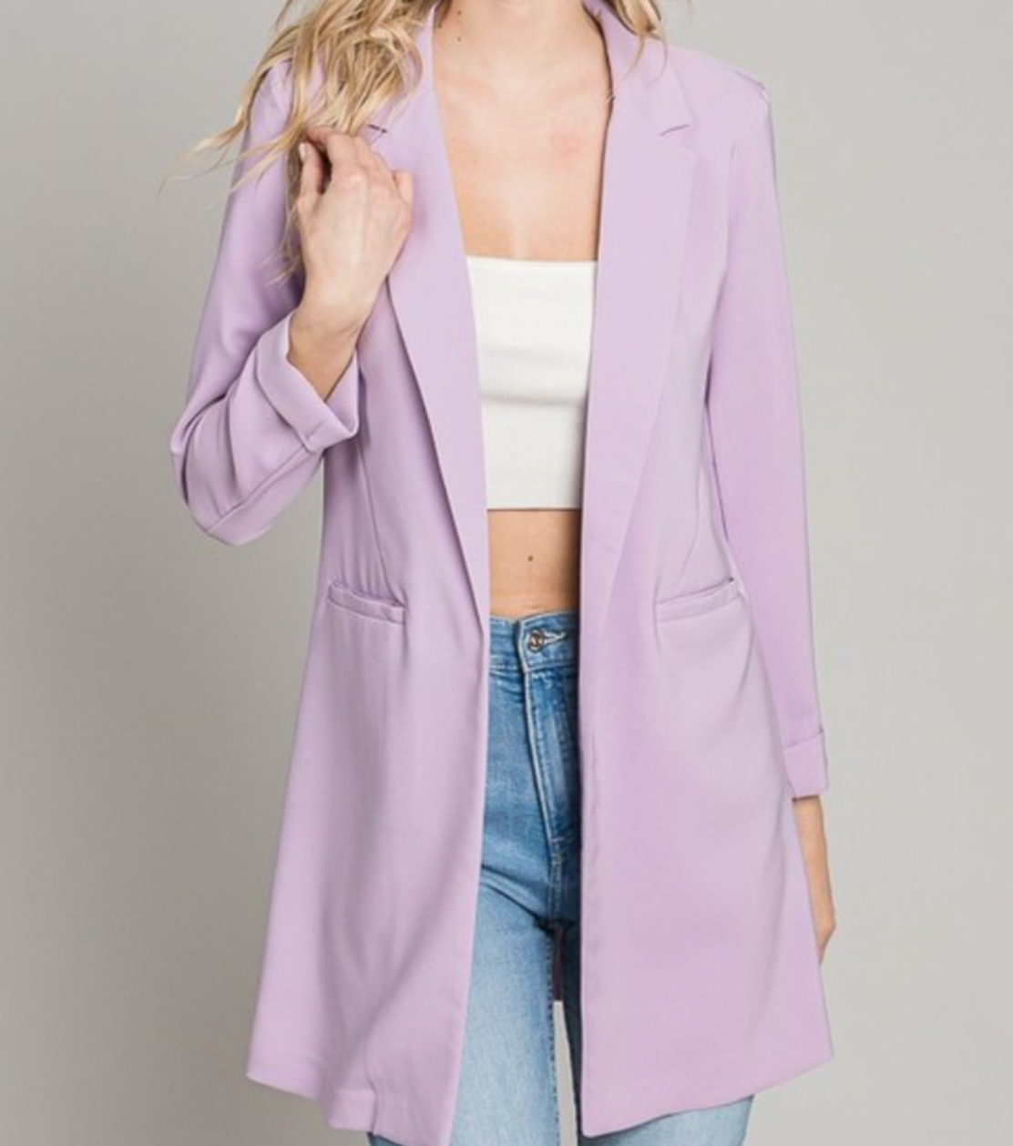 Zoom Meeting Lined Long Blazer Jacket | 10 Colors-Blazers-Krush Kandy, Women's Online Fashion Boutique Located in Phoenix, Arizona (Scottsdale Area)