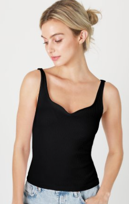 Ribbed Sweetheart Tank Top-Tanks-Krush Kandy, Women's Online Fashion Boutique Located in Phoenix, Arizona (Scottsdale Area)