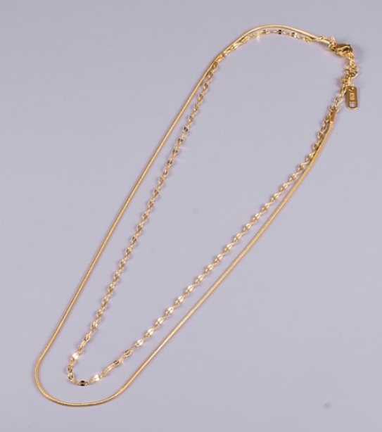 The Cutest Everyday Double Chain Gold Necklace-Necklaces-Krush Kandy, Women's Online Fashion Boutique Located in Phoenix, Arizona (Scottsdale Area)