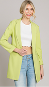 Zoom Meeting Lined Long Blazer Jacket-Blazers-Krush Kandy, Women's Online Fashion Boutique Located in Phoenix, Arizona (Scottsdale Area)