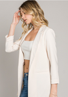 Zoom Meeting Lined Long Blazer Jacket-Blazers-Krush Kandy, Women's Online Fashion Boutique Located in Phoenix, Arizona (Scottsdale Area)