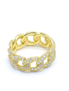 So Sassy Sparkly Chain Link Eternity Ring | Gold or Silver-Rings-Krush Kandy, Women's Online Fashion Boutique Located in Phoenix, Arizona (Scottsdale Area)