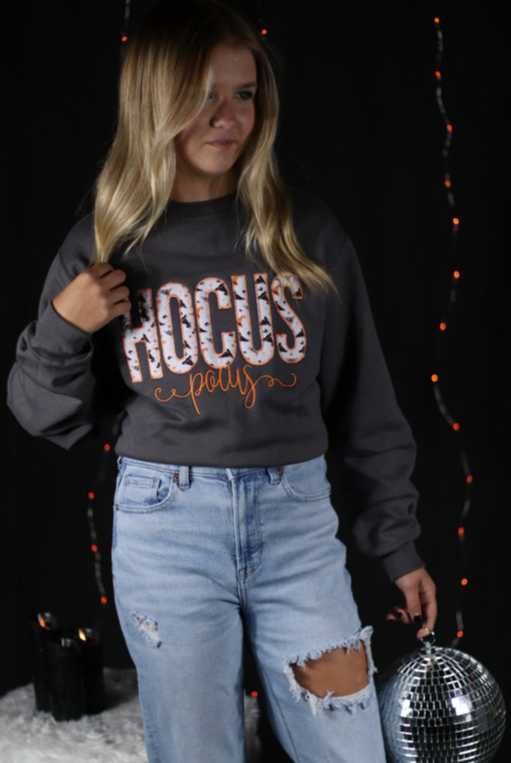 Halloween Hocus Pocus Sweatshirt-Graphic Tees-Krush Kandy, Women's Online Fashion Boutique Located in Phoenix, Arizona (Scottsdale Area)