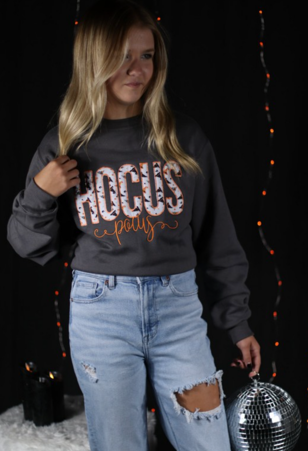 Halloween Hocus Pocus Sweatshirt-Graphic Tees-Krush Kandy, Women's Online Fashion Boutique Located in Phoenix, Arizona (Scottsdale Area)