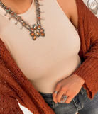 Horseshoe Blossom Desert Pearl Sterling Silver Necklace | PREORDER-Squash Blossom Necklaces-Krush Kandy, Women's Online Fashion Boutique Located in Phoenix, Arizona (Scottsdale Area)