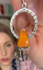 Sunny Stamped Stone Fringe Earrings-Drop Earrings-Krush Kandy, Women's Online Fashion Boutique Located in Phoenix, Arizona (Scottsdale Area)