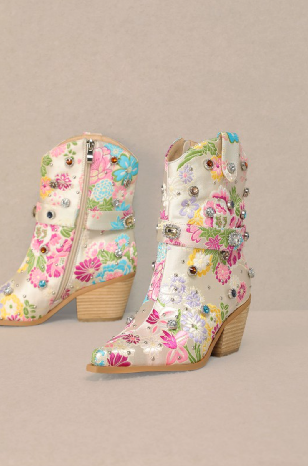 Embroidered Gem Cowgirl Boot-Boots-Krush Kandy, Women's Online Fashion Boutique Located in Phoenix, Arizona (Scottsdale Area)