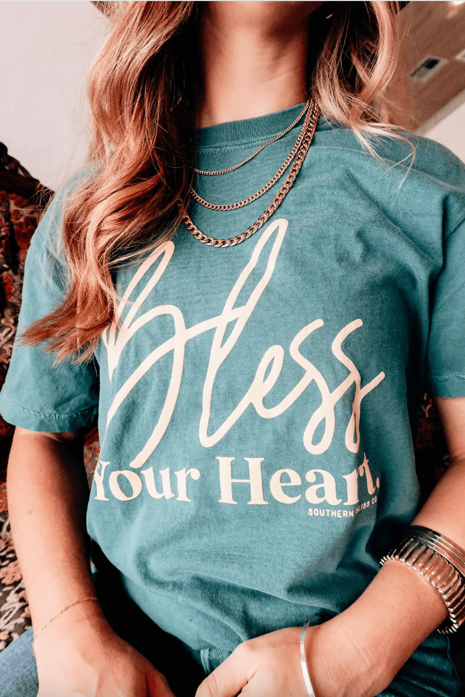 Bless Your Heart Spruce Tee-Krush Kandy, Women's Online Fashion Boutique Located in Phoenix, Arizona (Scottsdale Area)