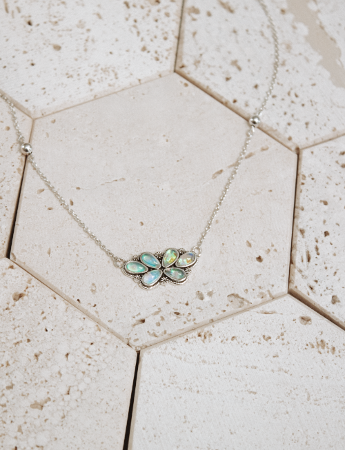 Blooming Lotus Charm Necklace-Chain Necklaces-Krush Kandy, Women's Online Fashion Boutique Located in Phoenix, Arizona (Scottsdale Area)