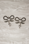 Stone Drop Bow Stud Earrings-Stud Earrings-Krush Kandy, Women's Online Fashion Boutique Located in Phoenix, Arizona (Scottsdale Area)