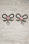 Stone Drop Bow Stud Earrings-Stud Earrings-Krush Kandy, Women's Online Fashion Boutique Located in Phoenix, Arizona (Scottsdale Area)