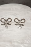 Stone Drop Bow Stud Earrings-Stud Earrings-Krush Kandy, Women's Online Fashion Boutique Located in Phoenix, Arizona (Scottsdale Area)