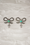 Stone Drop Bow Stud Earrings-Stud Earrings-Krush Kandy, Women's Online Fashion Boutique Located in Phoenix, Arizona (Scottsdale Area)