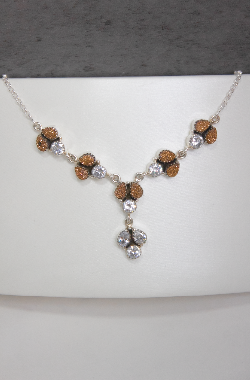 Druzy & CZ Lariat Stone Necklaces-Lariat and Y Necklaces-Krush Kandy, Women's Online Fashion Boutique Located in Phoenix, Arizona (Scottsdale Area)