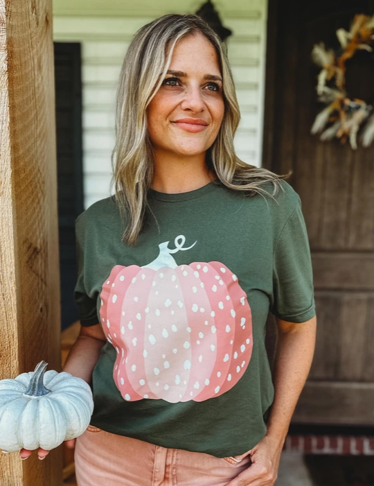 Blush Pumpkin Graphic Tee-Graphic Tees-Krush Kandy, Women's Online Fashion Boutique Located in Phoenix, Arizona (Scottsdale Area)