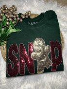 Merry Christmas Gingerbread Snap Graphic Sweatshirt-Krush Kandy, Women's Online Fashion Boutique Located in Phoenix, Arizona (Scottsdale Area)