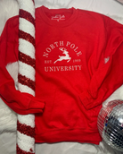 North Pole Embroidered Graphic Sweatshirt-Graphic Tees-Krush Kandy, Women's Online Fashion Boutique Located in Phoenix, Arizona (Scottsdale Area)