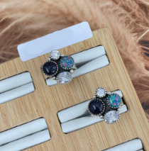 Little Midnight Cluster Stone Ring-Rings-Krush Kandy, Women's Online Fashion Boutique Located in Phoenix, Arizona (Scottsdale Area)