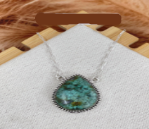 One Of A Kind Hubei Turquoise Slab Necklaces-Necklaces-Krush Kandy, Women's Online Fashion Boutique Located in Phoenix, Arizona (Scottsdale Area)