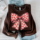 Heart Bow Graphic Sweatshirt-Graphic Tees-Krush Kandy, Women's Online Fashion Boutique Located in Phoenix, Arizona (Scottsdale Area)