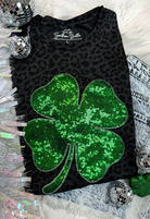 Lucky Sequin Shamrock Graphic Tee-Graphic Tees-Krush Kandy, Women's Online Fashion Boutique Located in Phoenix, Arizona (Scottsdale Area)