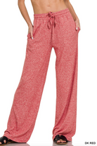 Cloud 9 Soft Melange Hacci Wide Leg Pants-Short Sleeve Tops-Krush Kandy, Women's Online Fashion Boutique Located in Phoenix, Arizona (Scottsdale Area)