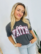 Faith Bow Graphic Tee-Graphic Tees-Krush Kandy, Women's Online Fashion Boutique Located in Phoenix, Arizona (Scottsdale Area)