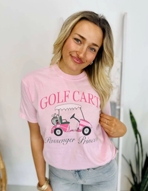 Golf Cart Passenger Princess Tee-Graphic Tees-Krush Kandy, Women's Online Fashion Boutique Located in Phoenix, Arizona (Scottsdale Area)