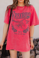 Free Bird 72 Vintage Graphic S/S Washed Boyfriend Tee PREORDER-Graphic Tees-Krush Kandy, Women's Online Fashion Boutique Located in Phoenix, Arizona (Scottsdale Area)