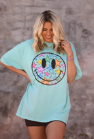 Starry Smiley Graphic Tee-Graphic Tees-Krush Kandy, Women's Online Fashion Boutique Located in Phoenix, Arizona (Scottsdale Area)