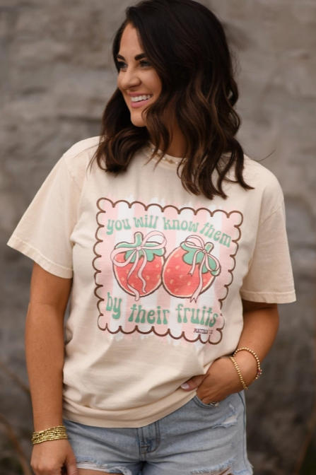 By Their Fruits Graphic Tee-Graphic Tees-Krush Kandy, Women's Online Fashion Boutique Located in Phoenix, Arizona (Scottsdale Area)