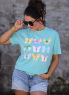 Butterfly Kisses & Bow Wishes Tee-Graphic Tees-Krush Kandy, Women's Online Fashion Boutique Located in Phoenix, Arizona (Scottsdale Area)