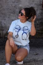 Floral Scrubs & Stethoscopes Tee-Graphic Tees-Krush Kandy, Women's Online Fashion Boutique Located in Phoenix, Arizona (Scottsdale Area)